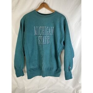 Vintage Champion Reverse Weave Michigan State Sweatshirt 80's 90's Size XL USA